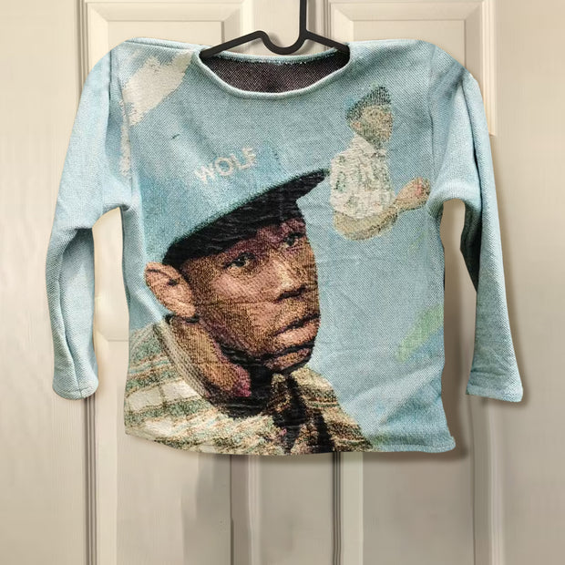 Personalized Cartoon Graphic Tapestry Sweatshirt