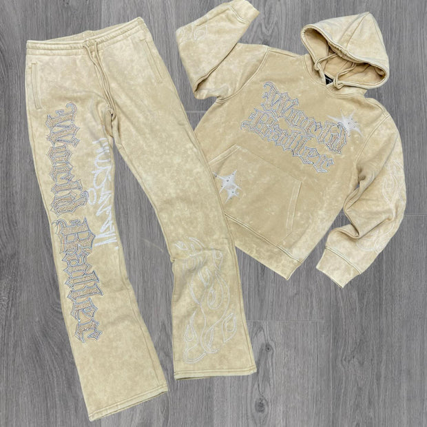 Lucky Star casual hoodie and trousers two-piece set