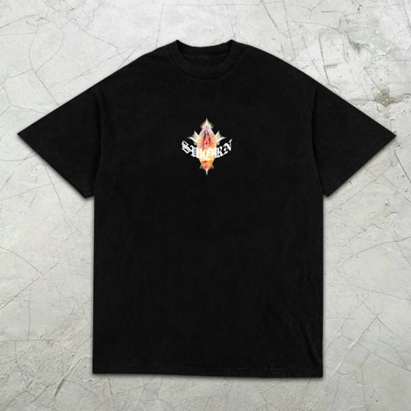 Virgin Mary graphic print short-sleeved T-shirt