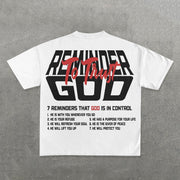 Reminder To Trust God Print Short Sleeve T-shirt