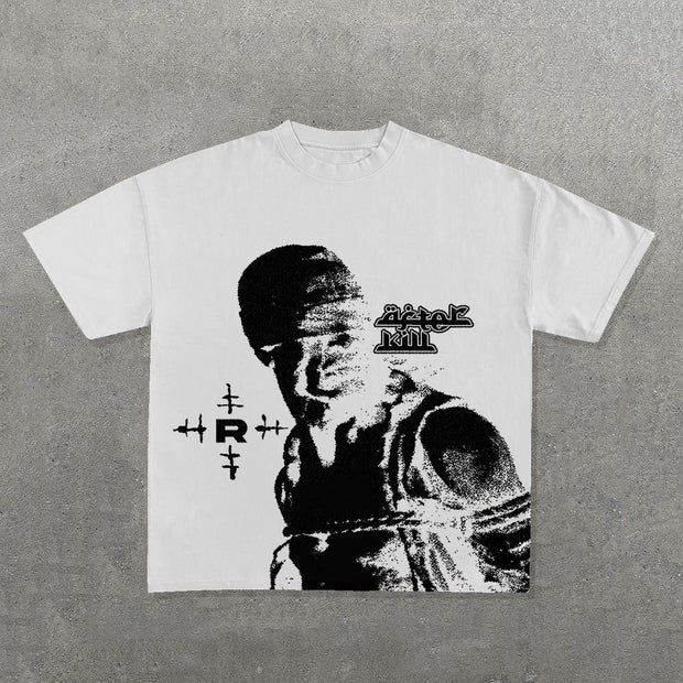Masked Killer Print Short Sleeve T-Shirt