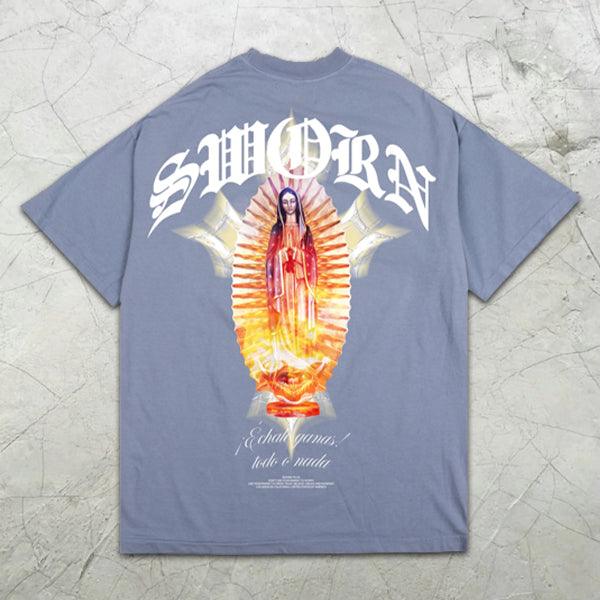 Virgin Mary graphic print short-sleeved T-shirt