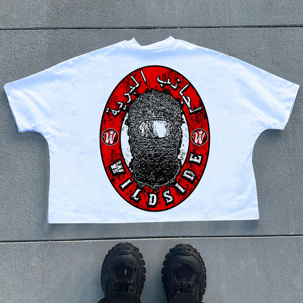 Masked Thug Casual Street Vintage T-Shirt