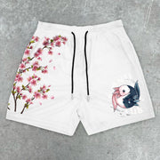 Retro Trend Art Carp Street Shorts