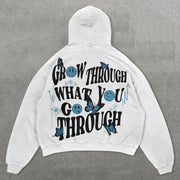Your Growth Matters Print Long Sleeve Hoodie