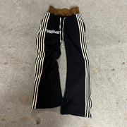 Fashionable personality contrast color fake two-piece trousers