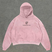 Street Style Racing Graphic Letter Print Hoodie