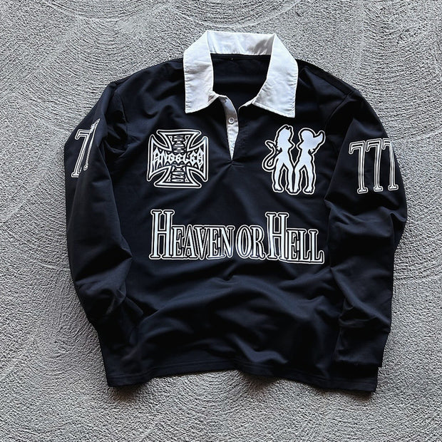 Hell and Heaven Casual Street College Rugby Polo
