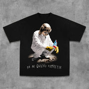 Ya Ni Quiero Competir Print T-Shirt