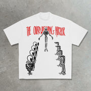 The overwhelming horror printed T-shirt