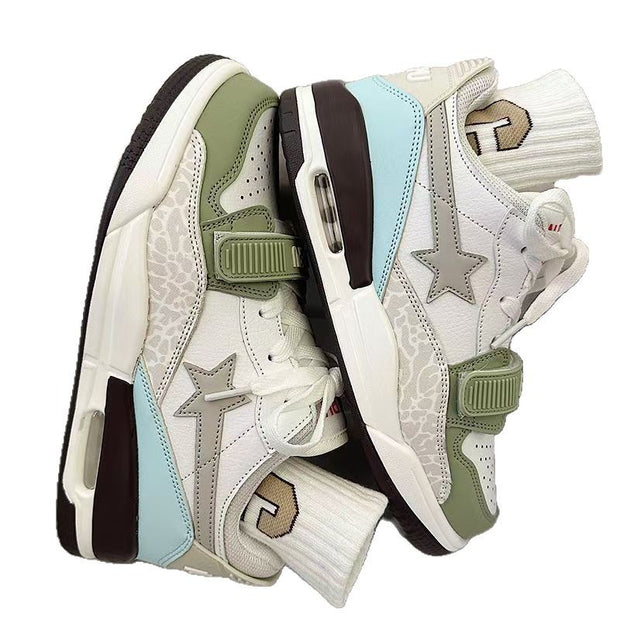 Lucky Star splicing air cushion couple sports casual shoes