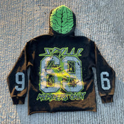 Brainstorm casual street print hoodie trousers sports two-piece suit