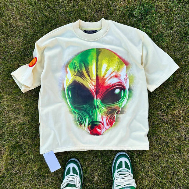 Alien print T-shirt