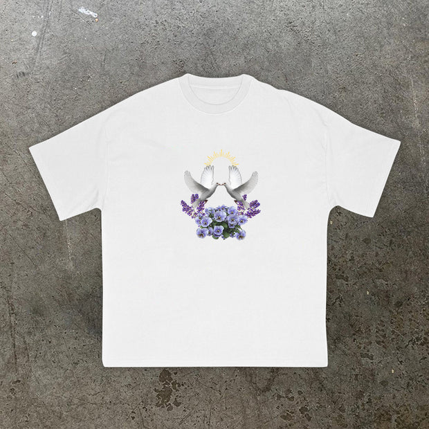 Vintage Casual Art Dove T-Shirt