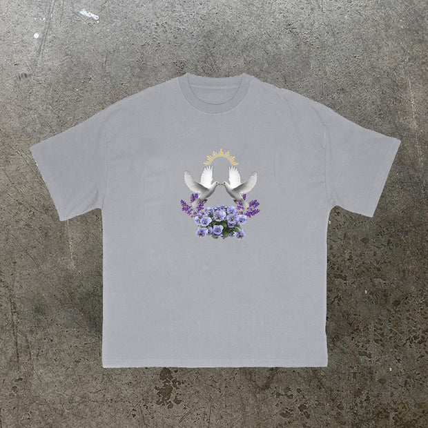 Vintage Casual Art Dove T-Shirt