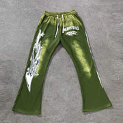 Casual Retro Gradient Print Trousers