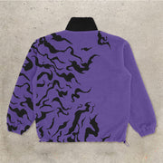 Trendy retro polar fleece turtleneck zipper jacket