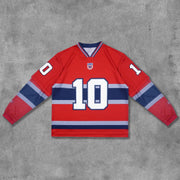 Fake Two No.10 Printed Long Sleeve Jersey