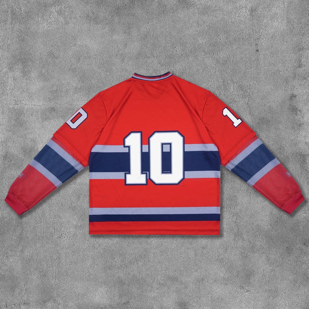 Fake Two No.10 Printed Long Sleeve Jersey