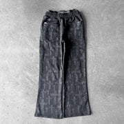 Vintage Cross Print Flared Pants