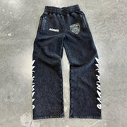 Knight casual street retro washed sports pants