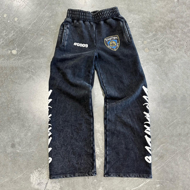 Knight casual street retro washed sports pants