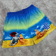 Casual Street Gradient Hawaiian Mesh Shorts
