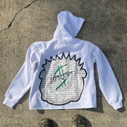 Casual Cartoon Print Long Sleeve Hoodies