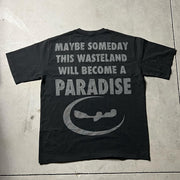Retro casual print street T-shirt
