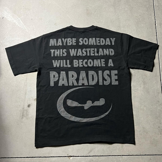 Retro casual print street T-shirt