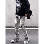 High street vintage washed cross jeans