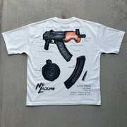 No Lacking Print Short Sleeve T-Shirt