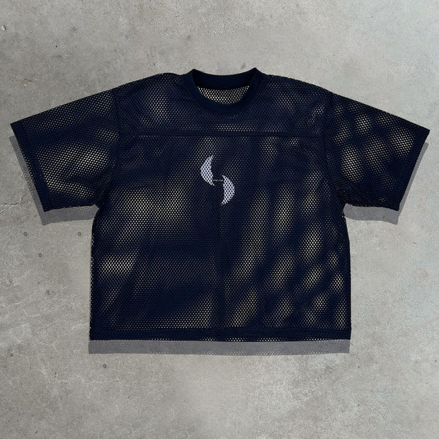God Got Me Casual Street Mesh Panel Jersey