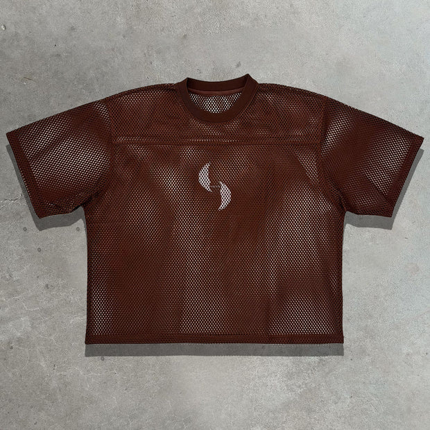 God Got Me Casual Street Mesh Panel Jersey