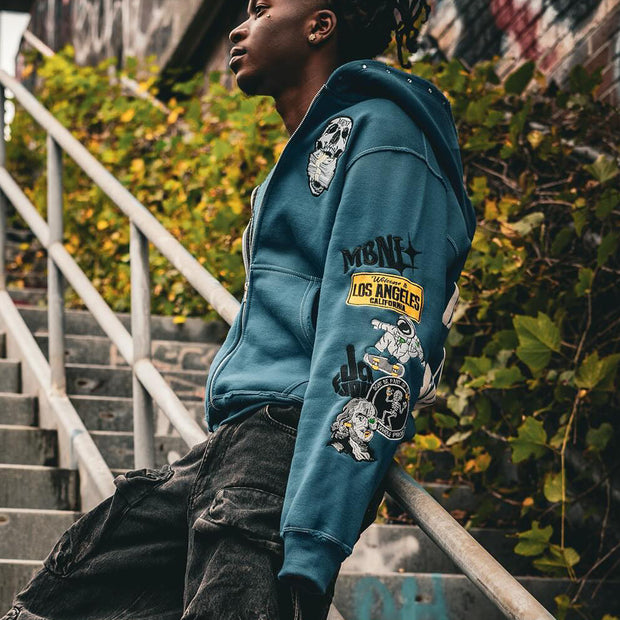 Money Slave Street Zip Hoodie