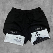 John 3:16 Print Double Layer Shorts