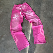 Exotic Webs Flame Print Pocket Flared Trousers