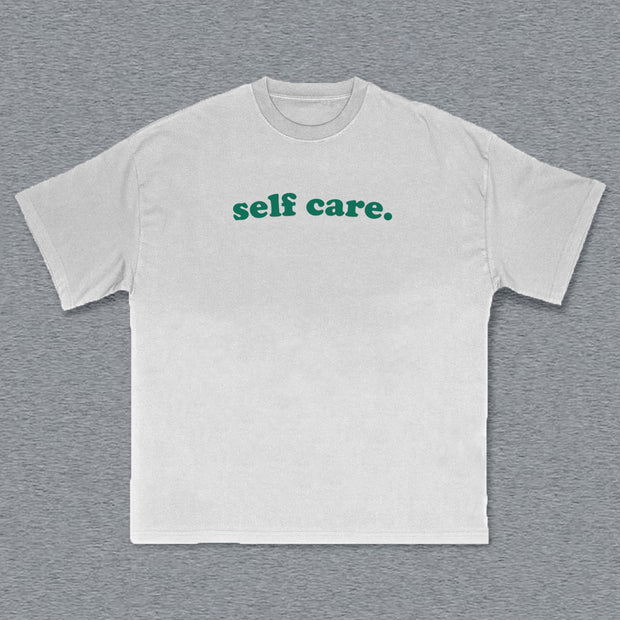 Self Care Print Short Sleeve T-Shirt