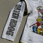 Beach Party Casual Street Retro Stitching Long Sleeve T-shirt