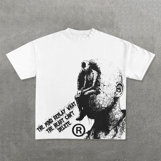 Fashion The Mind Print Short Sleeve T-Shirt