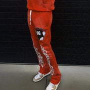 Casual Anime Printed Flared Pants