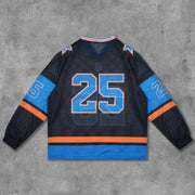 No.25 Printed Mesh Long Sleeve Jersey
