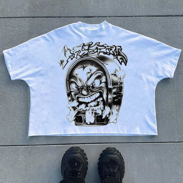 Hell locomotive casual street style long sleeve T-shirt