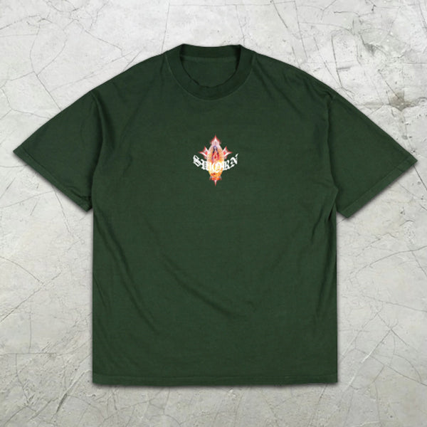 Virgin Mary graphic print short-sleeved T-shirt