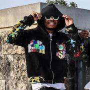 Hip Hop Street Graffiti Zip-Up Hoodie