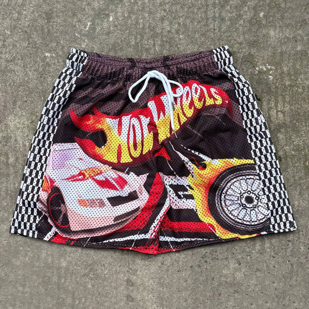 Speed Racing Casual Street Sports Mesh Shorts