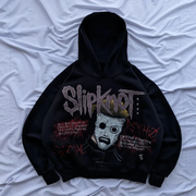 slipknot print long sleeve hoodie
