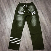 Casual Retro Washed Street Heavyweight Sweatpants