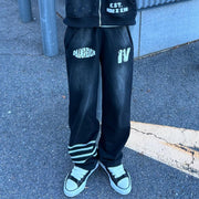 Casual Retro Washed Street Heavyweight Sweatpants