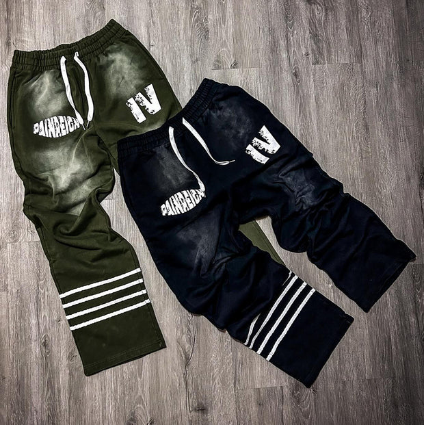 Casual Retro Washed Street Heavyweight Sweatpants